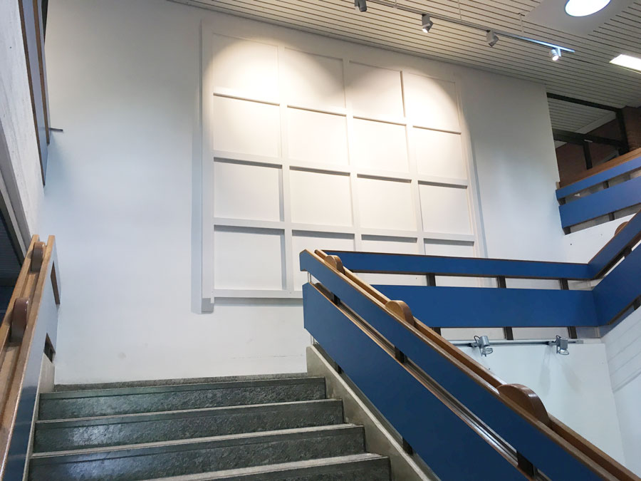 Alter Treppenaufgang der Aula des SFZ Regenstauf